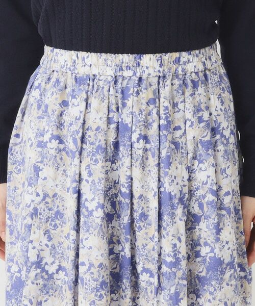 CORDIER / コルディア スカート | 【洗える】フラワーモチーフプリントギャザーフレアスカート | 詳細4