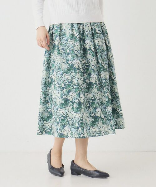 CORDIER / コルディア スカート | 【洗える】フラワーモチーフプリントギャザーフレアスカート | 詳細7