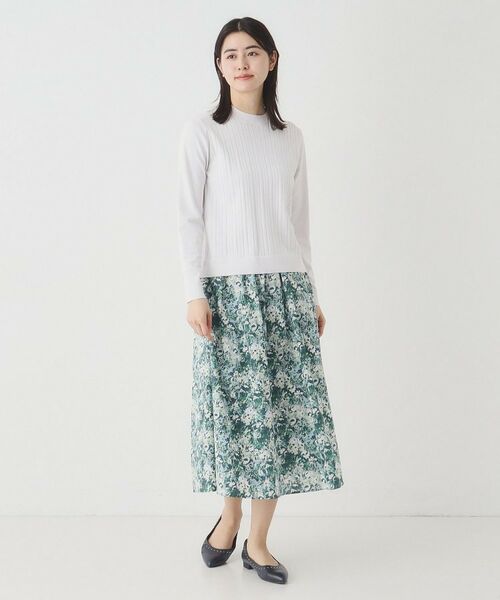 CORDIER / コルディア スカート | 【洗える】フラワーモチーフプリントギャザーフレアスカート | 詳細8