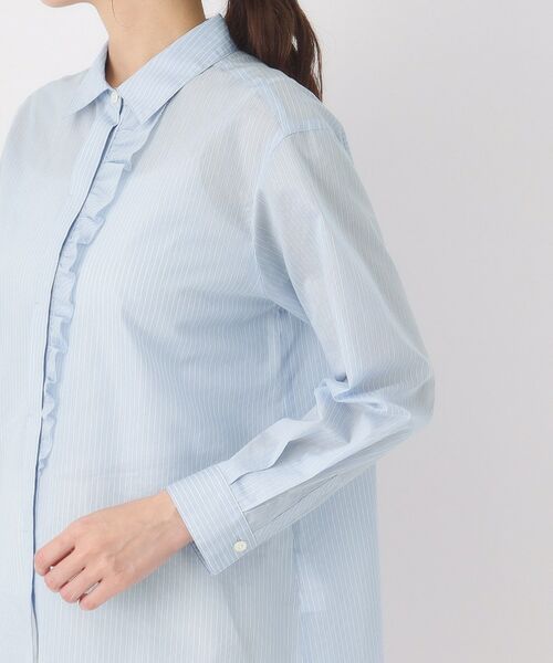 CORDIER / コルディア シャツ・ブラウス | 【M~3Lサイズ】エアリーストライプチュニックブラウス | 詳細5