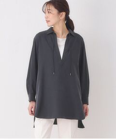 CORDIER / コルディア シャツ・ブラウス | 【M～4Lサイズ】サンドウォッシュチュニックブラウス