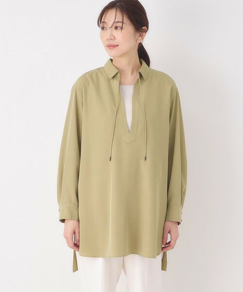 CORDIER / コルディア シャツ・ブラウス | 【M～4Lサイズ】サンドウォッシュチュニックブラウス | 詳細1