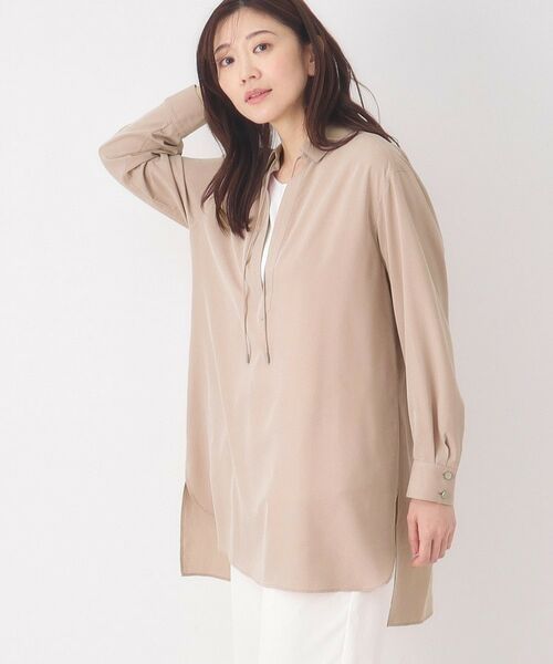 CORDIER / コルディア シャツ・ブラウス | 【M～4Lサイズ】サンドウォッシュチュニックブラウス | 詳細11