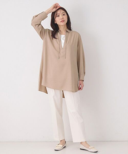 CORDIER / コルディア シャツ・ブラウス | 【M～4Lサイズ】サンドウォッシュチュニックブラウス | 詳細13