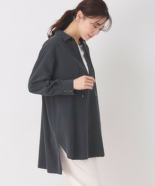 CORDIER / コルディア シャツ・ブラウス | 【M～4Lサイズ】サンドウォッシュチュニックブラウス | 詳細15