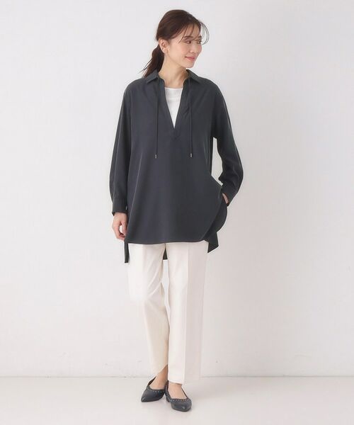 CORDIER / コルディア シャツ・ブラウス | 【M～4Lサイズ】サンドウォッシュチュニックブラウス | 詳細16