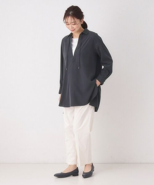 CORDIER / コルディア シャツ・ブラウス | 【M～4Lサイズ】サンドウォッシュチュニックブラウス | 詳細17