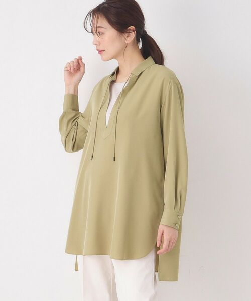 CORDIER / コルディア シャツ・ブラウス | 【M～4Lサイズ】サンドウォッシュチュニックブラウス | 詳細7