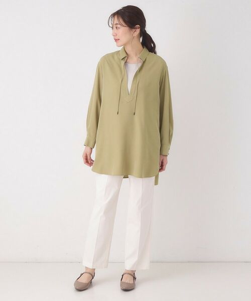 CORDIER / コルディア シャツ・ブラウス | 【M～4Lサイズ】サンドウォッシュチュニックブラウス | 詳細8