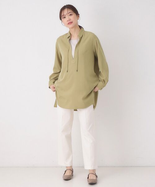CORDIER / コルディア シャツ・ブラウス | 【M～4Lサイズ】サンドウォッシュチュニックブラウス | 詳細9