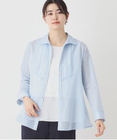 CORDIER / コルディア シャツ・ブラウス | 華やぐ艶感 エアリーストライプシャツ