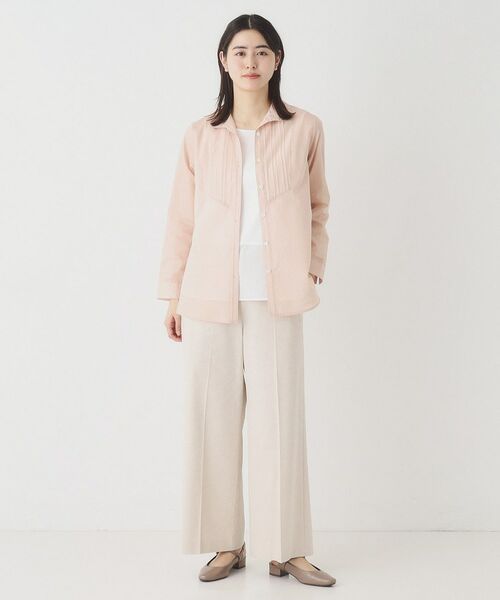 CORDIER / コルディア シャツ・ブラウス | 華やぐ艶感 エアリーストライプシャツ | 詳細10