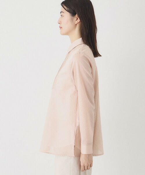 CORDIER / コルディア シャツ・ブラウス | 華やぐ艶感 エアリーストライプシャツ | 詳細2