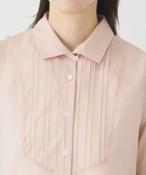 CORDIER / コルディア シャツ・ブラウス | 華やぐ艶感 エアリーストライプシャツ | 詳細4