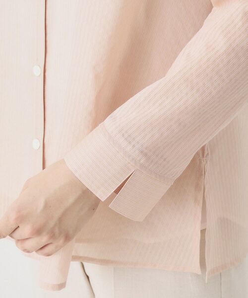 CORDIER / コルディア シャツ・ブラウス | 華やぐ艶感 エアリーストライプシャツ | 詳細6