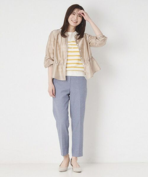 CORDIER / コルディア ニット・セーター | 【洗える／麻混】ボーダー柄スパンコール刺繍プルオーバーニット | 詳細13