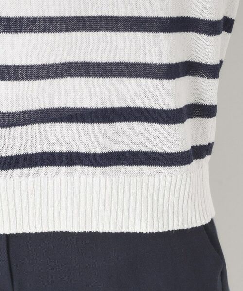 CORDIER / コルディア ニット・セーター | 【洗える／麻混】ボーダー柄スパンコール刺繍プルオーバーニット | 詳細6