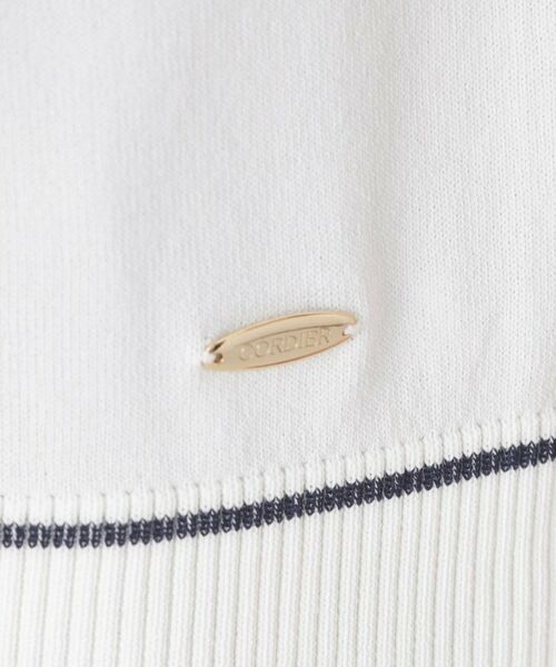 CORDIER / コルディア ニット・セーター | 【M～4Lサイズ／アンサンブル／洗える】配色ラインデザインプルオーバーニット | 詳細10