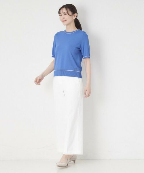 CORDIER / コルディア ニット・セーター | 【M～4Lサイズ／アンサンブル／洗える】配色ラインデザインプルオーバーニット | 詳細16