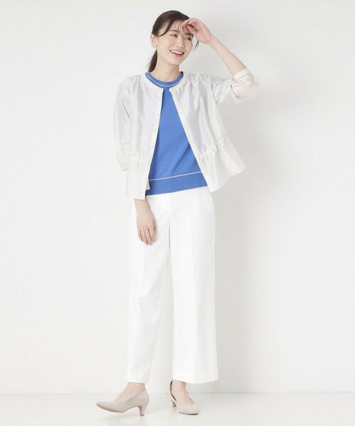 CORDIER / コルディア ニット・セーター | 【M～4Lサイズ／アンサンブル／洗える】配色ラインデザインプルオーバーニット | 詳細17