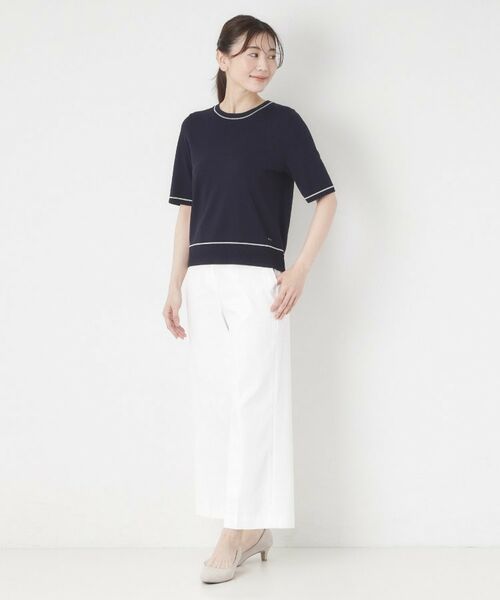 CORDIER / コルディア ニット・セーター | 【M～4Lサイズ／アンサンブル／洗える】配色ラインデザインプルオーバーニット | 詳細20