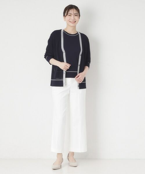 CORDIER / コルディア ニット・セーター | 【M～4Lサイズ／アンサンブル／洗える】配色ラインデザインプルオーバーニット | 詳細21