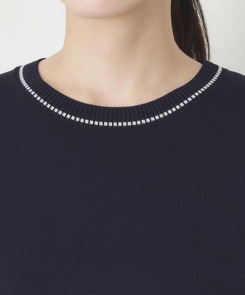 CORDIER / コルディア ニット・セーター | 【M～4Lサイズ／アンサンブル／洗える】配色ラインデザインプルオーバーニット | 詳細4