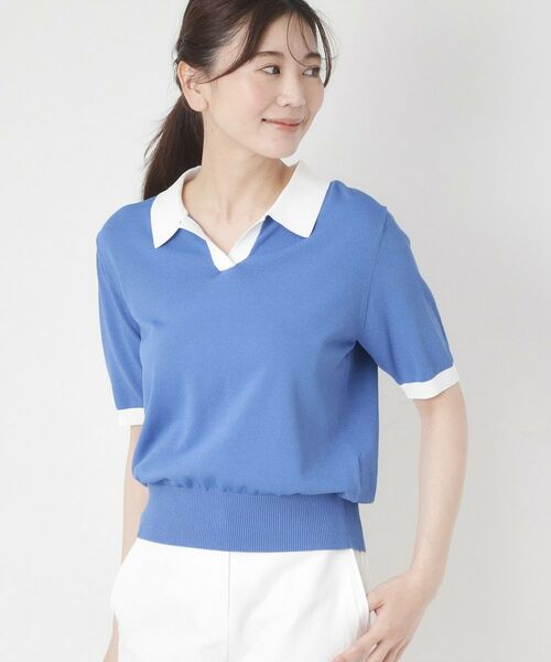 CORDIER / コルディア ニット・セーター | 【M～4Lサイズ／洗える】ポロニットプルオーバーニット | 詳細11