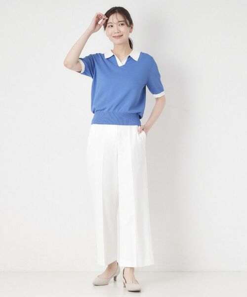 CORDIER / コルディア ニット・セーター | 【M～4Lサイズ／洗える】ポロニットプルオーバーニット | 詳細12