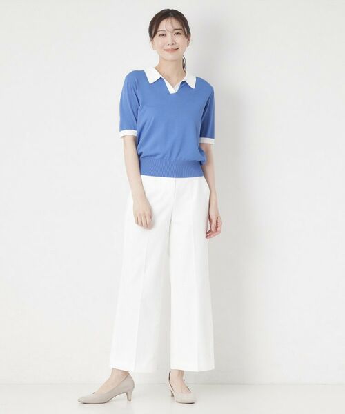 CORDIER / コルディア ニット・セーター | 【M～4Lサイズ／洗える】ポロニットプルオーバーニット | 詳細13