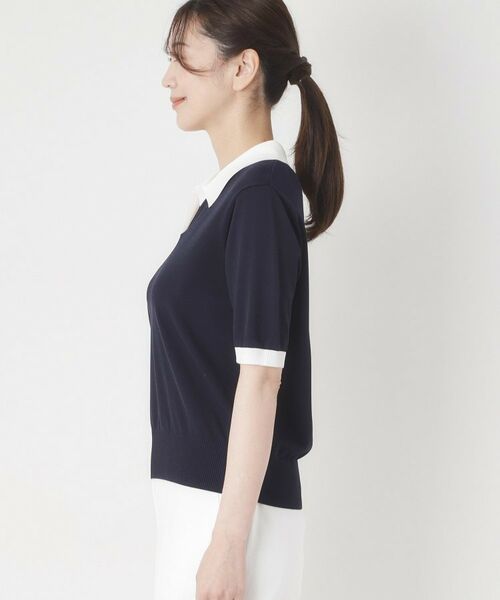 CORDIER / コルディア ニット・セーター | 【M～4Lサイズ／洗える】ポロニットプルオーバーニット | 詳細2