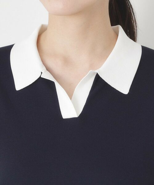 CORDIER / コルディア ニット・セーター | 【M～4Lサイズ／洗える】ポロニットプルオーバーニット | 詳細4