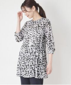 CORDIER / コルディア チュニック | 【M～4Lサイズ／ドライタッチ】アクアレールプリントジャージチュニック