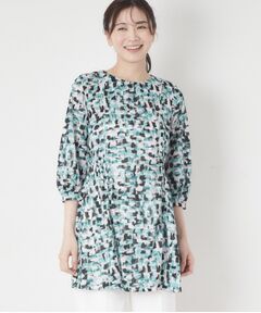 CORDIER / コルディア チュニック | 【M～4Lサイズ／ドライタッチ】アクアレールプリントジャージチュニック