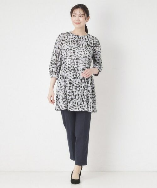 CORDIER / コルディア チュニック | 【M～4Lサイズ／ドライタッチ】アクアレールプリントジャージチュニック | 詳細10