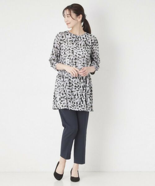 CORDIER / コルディア チュニック | 【M～4Lサイズ／ドライタッチ】アクアレールプリントジャージチュニック | 詳細11