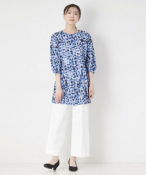 CORDIER / コルディア チュニック | 【M～4Lサイズ／ドライタッチ】アクアレールプリントジャージチュニック | 詳細18