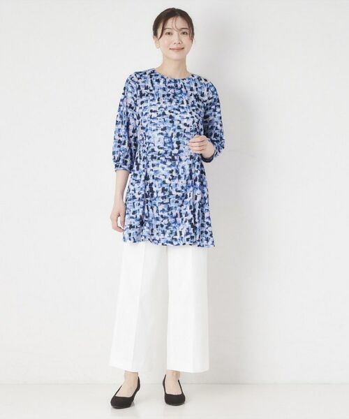 CORDIER / コルディア チュニック | 【M～4Lサイズ／ドライタッチ】アクアレールプリントジャージチュニック | 詳細19