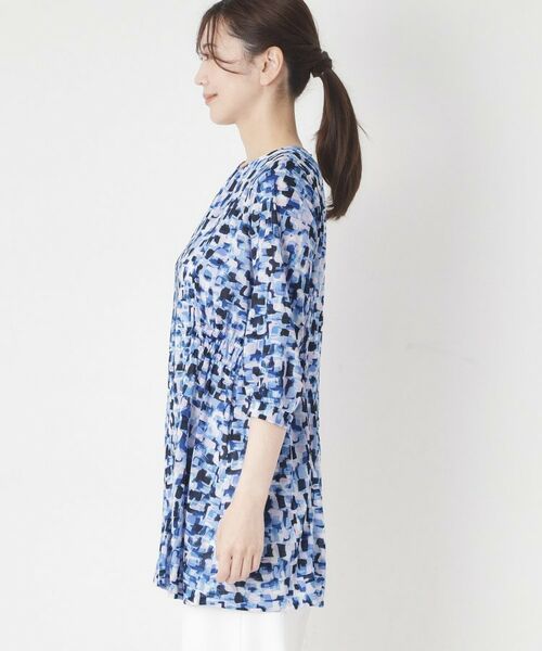 CORDIER / コルディア チュニック | 【M～4Lサイズ／ドライタッチ】アクアレールプリントジャージチュニック | 詳細2