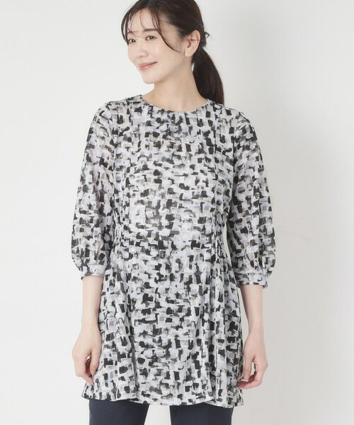 CORDIER / コルディア チュニック | 【M～4Lサイズ／ドライタッチ】アクアレールプリントジャージチュニック | 詳細9