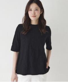 CORDIER / コルディア カットソー | リング柄ジャカードジャージプルオーバー