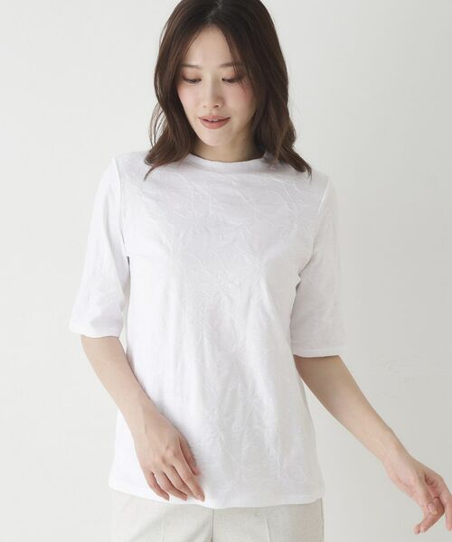 CORDIER / コルディア カットソー | リング柄ジャカードジャージプルオーバー | 詳細15