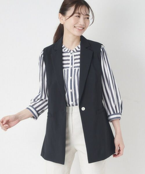 CORDIER / コルディア ベスト | 【セットアップ/接触冷感/ドライタッチ】ジャケット衿ベスト | 詳細14