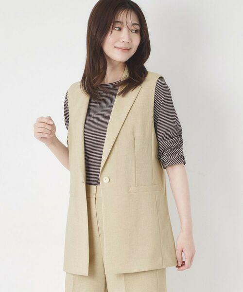 CORDIER / コルディア ベスト | 【セットアップ/接触冷感/ドライタッチ】ジャケット衿ベスト | 詳細18