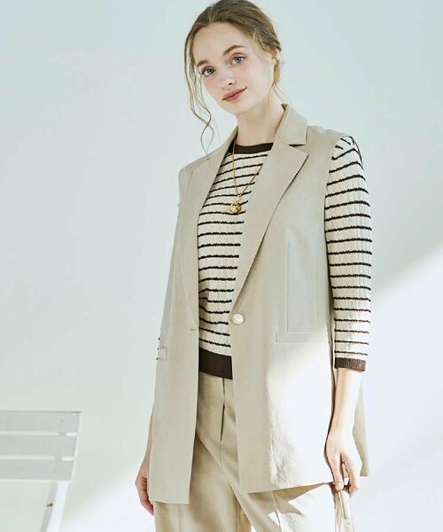 CORDIER / コルディア ベスト | 【セットアップ/接触冷感/ドライタッチ】ジャケット衿ベスト | 詳細22