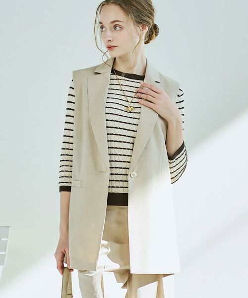 CORDIER / コルディア ベスト | 【セットアップ/接触冷感/ドライタッチ】ジャケット衿ベスト | 詳細23