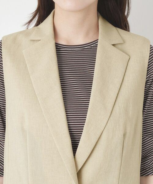 CORDIER / コルディア ベスト | 【セットアップ/接触冷感/ドライタッチ】ジャケット衿ベスト | 詳細4