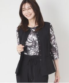 CORDIER / コルディア ベスト | 【M～3Lサイズ／セットアップ／洗える／接触冷感】グレースポプリン ジレ