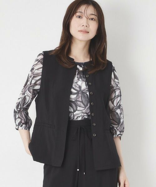 CORDIER / コルディア ベスト | 【M～3Lサイズ／セットアップ／洗える／接触冷感】グレースポプリン ジレ | 詳細9