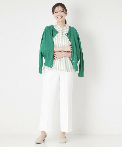 CORDIER / コルディア カーディガン・ボレロ | 【M～4Lサイズ／洗える】シアー丸首カーディガン | 詳細12